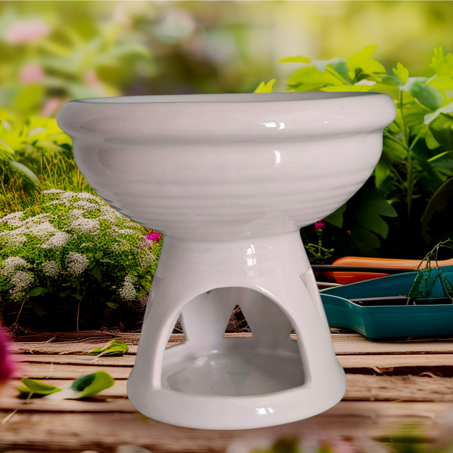 Large White Deep Bowl Tea Light Burner