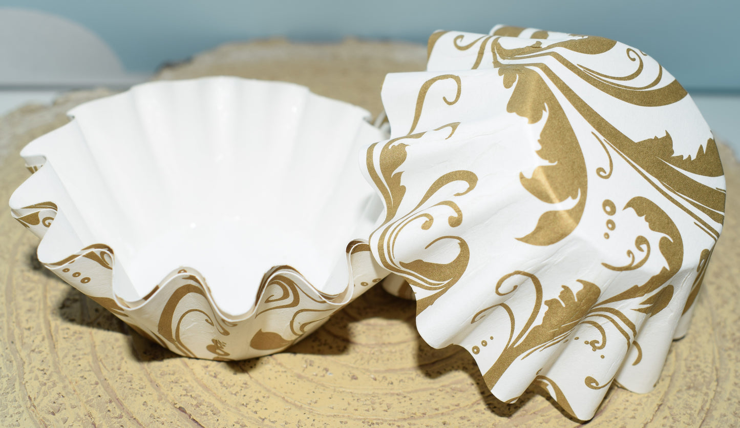 White and Gold Wax Liners