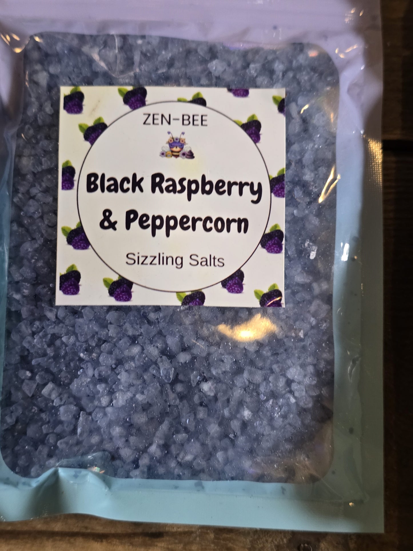 Black Raspberry and Peppercorn Sizzle Salts